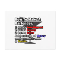How to Make a Bartender Postcards