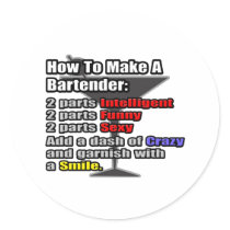How to Make a Bartender Round Sticker