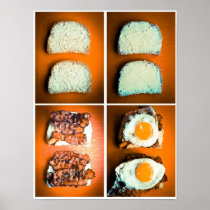 How to make egg & bacon posters