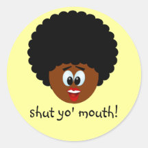 How to politely suggest that someone stop talking round stickers