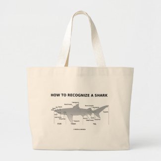 How To Recognize A Shark (Biology Humor) Canvas Bag