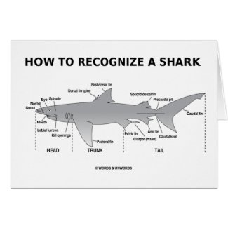 How To Recognize A Shark (Biology Humor) Greeting Cards