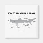 How To Recognize A Shark (Biology Humor) Refrigerator Magnet