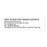 HOW TO RUN WITH SUMMIT MONKEYS BUSINESS CARD TEMPLATE