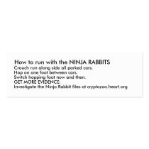 How to run with the NINJA RABBITS business cards by avantgame How to run with the NINJA RABBITS business cards