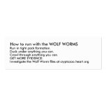 How to run with the WOLF WORMS Business Card Templates