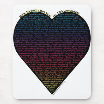 How to say I Love You in 100 different languages Mousepads