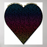 How to say I Love You in 100 different languages Poster