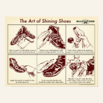 How to Shine Your Shoes Illustrated Guide Poster posters