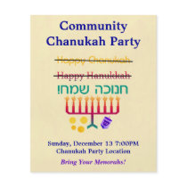 How to Spell Hanukkah Chanukah Party Flyers flyers