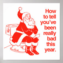 How to tell you've been really naughty poster