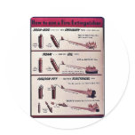 How To Use A Fire Extinguisher stickers