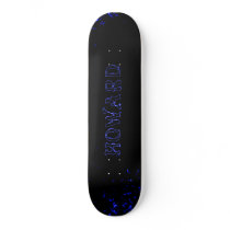 howard blue lightning laser star custom skateboard