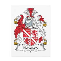 Howard Family Crest postcards