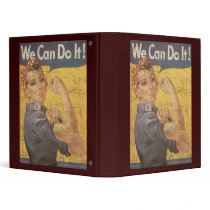 Howard Miller We Can Do It Rosie the Riveter 3 Ring Binder