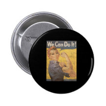 Howard Miller We Can Do It Rosie the Riveter Buttons