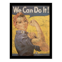 Howard Miller We Can Do It Rosie the Riveter Post Card