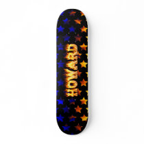 Howard skateboard fire and flames design.