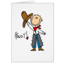Howdy! Cowboy Stick Figure Card by stick_figures Howdy! Cowboy Stick Figure Card