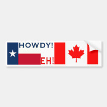 Howdy Eh Bumper Sticker