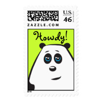 Howdy Panda postage by FredzCards Howdy Panda postage