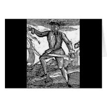 Howell Davis Pirate Portrait Greeting Card