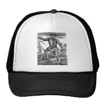 Howell Davis Pirate Portrait Trucker Hats