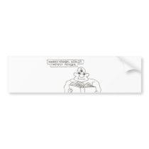 Howerd Yonkers, world's fastest reader. Man/ 3 eye Bumper Stickers