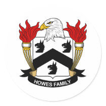Howes Family Crest stickers by coatsofarms Howes Family Crest stickers