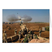 Howitzer Gun Crew United States Marine Corps Greeting Card