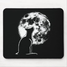 Howl at the Moon Cat Mouse Pad