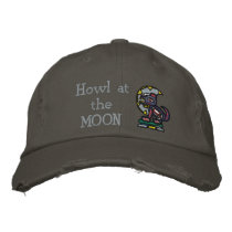 Howl at the MOON embroidered hats