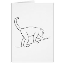 Howler Monkey, Walking. Card