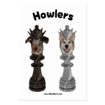 Howlers Chess Dogs Business Card Templates