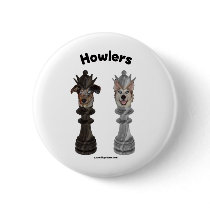 Howlers Chess Dogs Pinback Button