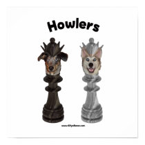 Howlers Chess Dogs Poster