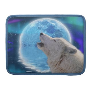 Howling Arctic Wolf Art Wildlife MacBook Flap Case