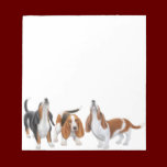 Howling Basset Hound Dogs Notepad notepads