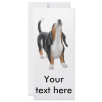 Howling Basset Hound Rack Card rack cards