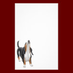 Howling Basset Hound Stationery stationery