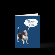 Howling Beagle Animal Dog Thank You Card by SmilinEyesTreasures Howling Beagle Animal Dog Thank You Card