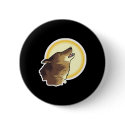 howling brown wolf buttons