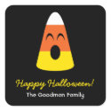 Howling candy corn fun cute Halloween favor tag sticker