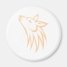 Howling Coyote Fridge Magnet