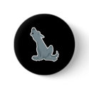 howling grey wolf buttons