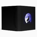 Howling Lonely Wolf at Moon Avery Binder