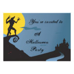 Howling Werewolf Halloween Party Personalized Invite