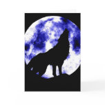 Howling Wolf at Moon Greeting Card