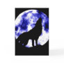Howling Wolf at Moon Greeting Card