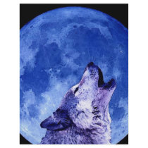 Howling Wolf at Moon Full Color Flyer